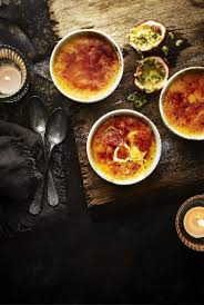 Passion Fruit And Coconut Creme Brulee Olive Olive Recipes Passion Fruit Juice Creme Brulee