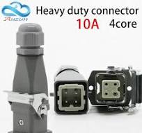 Heavy duty connector 4 (3 + 1) 10A 250V HA-004-2 top-line hot channel air  plug - AliExpress