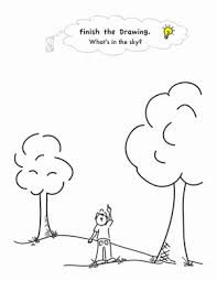 What S In The Sky Worksheet Education Com Kids Journal Finish The Drawing Worksheets Drawing Activities