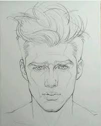 Man S Face Drawing Cool Drawing Mans Face Shape Visit My Youtube Channel To Learn More Drawing And Coloring Male Face Drawing Drawing People Cool Drawings