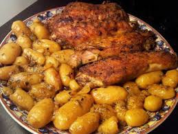 Grosse Aile De Dinde Et Pomme De Terre A La Chermoula Recette Ailes De Dinde Recette Dinde Dinde