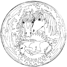Mandala zum ausdrucken von pferde mit schlitten. Ausmalbilder Mandala Mit Pferden 2 Ausmalbilder Pferde
