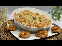 chrimp alfredo pasta مكرونة بالجمبري بالصوص الابيض الفريدو بالجمبري بطريقة سهلة وبسيطة المقادير نص كيلو جمبري ملح و easy food to make easy meals food to make