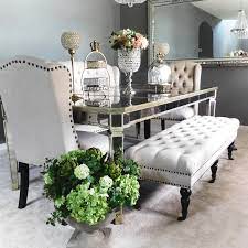 Monique Glamour S Zgallerie Inspired Formal Dining Room Mixtures Of Silver Gold And Brushed Nick Formal Dining Room Sets Dining Room Sets Dinning Room Decor