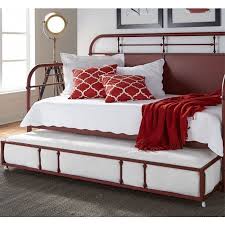Read more about quality and best heavy duty metal bed frame from this article. Vintage Metal Daybed W Trundle Red Liberty Furniture Furniture Cart