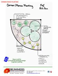 Corner Fence Planting Plan From Drummers Garden Center Floral Front Yard Landscaping Design Backyard Garden Landscape Landscaping Along Fence