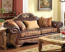Inspired by the beauty and grandeur of the italian renaissance, the tuscano collection living room furniture remains true to that vision. Aico Leather Fabric High Back Sofa Tuscano Ai 34915 Brick 26