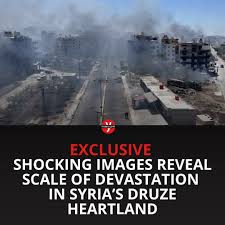 Sweida resident documents destruction in Druze city after violent clashes  with Syrian regime loyalists; 'They ask people about their religion before  executing them—this is a sectarian campaign of extermination'  https://bit.ly/45jjZAm #Syria #Druze #