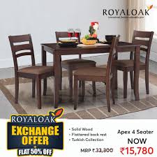 The camden wooden dining chairs offer a low price, great quality, and simple design. Royaloak Furniture On Twitter Shop For A Glass Dining Table Wooden Dining Table Marble Dining Table Set At Best Prices Get Flat 50 Off Free Shipping Assembly Visit Https T Co Wovfzpq5na Dining Diningtable