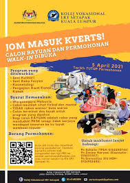 Permohonan mestilah dibuat mengikut aliran murid atau pelajar tingkatan 3 tahun 2020 melalui. Permohonan Secara Official Kolej Vokasional Ert Setapak Facebook