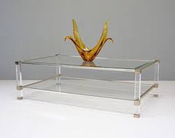 Lucite Coffee Table Etsy Ca In 2020 Lucite Coffee Tables Coffee Table Table