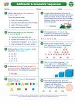 Create and print your own math worksheets with math worksheet generator Sequences 8th Grade Math Worksheets Study Guides And Answer Key