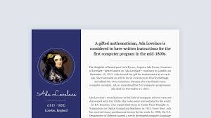 They may display content containing elements of varying size, such as photos with captions of variable length. Responsive Bio Card For Ada Lovelace Created For The March 2019 Codepen Challenge Ada Lovelace Computer Programming Css Preprocessor