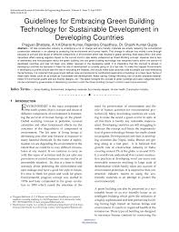 Green construction is an attempt to build accountable, reduce excess, and help protect the environment. Pdf Guidelines For Embracing Green Building Technology For Sustainable Development In Developing Countries