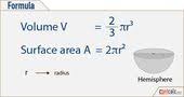 Hemisphere Formulas Volume Surface Area Studying Math Basic Math Skills Math Formulas