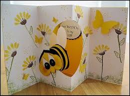 I Was From The City She Was From The Outside Gone Stampin In Sun City Center Sandy S Pop Up Bee Cards Bee Cards Cards Paper Crafts