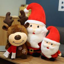 Christmas Soft Toy Santa Claus Doll Soft Stuffed Animal Elk Plush Elk Birthday Gifts Santa Claus Doll Christmas Gifts Soft Stuffed Animals