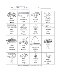 transportation worksheet 1st grade free image download