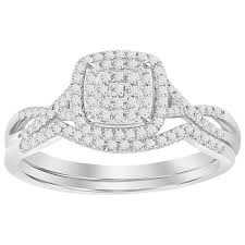 Sign up for a fingerhut follow fingerhut on facebook, twitter, and instagram to be the first to know about new products and. Fingerhut Promise Of Love 10k White Gold 1 4 Ct Tw Diamond Cushion Cut Crossover Bridal Set