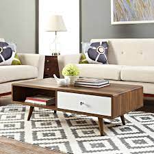 The best way to tie your room together is with a stylish coffee table. Modway Transmit Mid Century Coffee Table Walnut White Buy Online In Angola At Angola Desertcart Com Productid 58816969