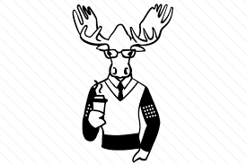 Download Hipster Moose Svg Cut File By Creative Fabrica Crafts Creative Fabrica PSD Mockup Templates