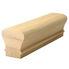 2 25 In X 8 Ft Unfinished Poplar Wood Handrail Lowes Com In 2020 Wood Handrail Handrail Stair Handrail