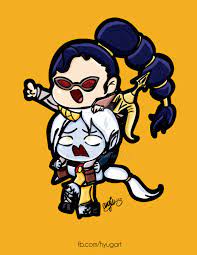 Soraka And Vayne By Hyugart League Of Legends League Chibi