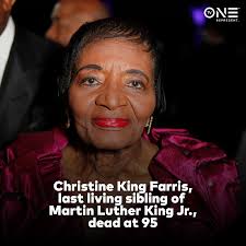 Rest in Power, Dr. Christine King Farris 🙏🏾