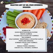 This one definitely has a strong lemon flavor and a bit drier / thicker texture than the. Full List Of Oil Free Hummus