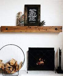 Floating Mantel Shelf Rustic Beam Distressed Barn Wood Design Santa Fe 2 Bolt In A Buckskin Finish We Do Rush Orders Floating Mantel Floating Mantel Shelf Fireplace Mantels