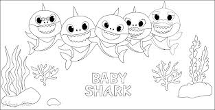 Free sharks coloring page to print and color, for kids. Baby Shark Coloring Pages For Kids Easy And Free Shark Coloring Pages Baby Shark Coloring Pages