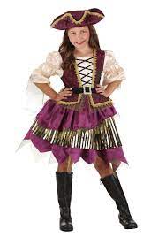 Girl's Deluxe Purple Pirate Costume
