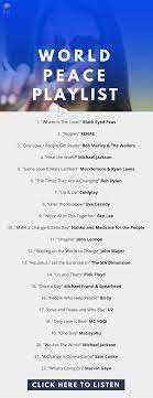 i ve put together a spotify playlist for world peace ft the black eyed peas bob marley the wailers mich music playlist breakup playlist road trip playlist