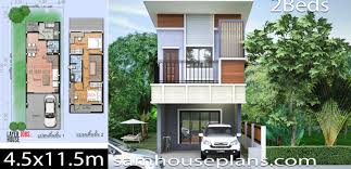 Choose your favorite 2 bedroom house plan from our vast collection. House Plans Idea 4 5x11 5m With 2 Bedrooms House Plans Free Downloads
