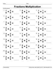 Multiplying Fractions With Common Denominators Fractions Fraction Word Problems Fractions Worksheets