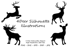 Books and magazines cover 03. Deer Silhouettes Illustrations Clip Art Graphic By Artnovi Creative Fabrica