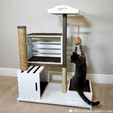 Make Your Own Diy Custom Wooden Cat Tower Diy Cat Tree Diy Cat Tower Wooden Cat
