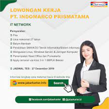 Lowongan Kerja Pt Indomarco Prismatama Bulan Desember 2019 Lowongan Kerja Terbaru Tahun 2020 Informasi Rekrutmen Cpns Pppk 2020