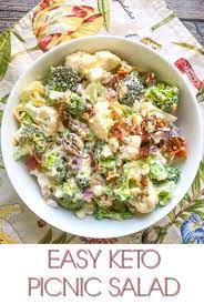 Loaded Low Carb Broccoli Cauliflower Salad With Bacon Sugar Free Dressing Recipe In 2020 Delicious Healthy Recipes Cauliflower Salad Broccoli Cauliflower Salad