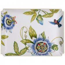 Villeroy Boch Amazonia Gifts Large Serving Tray 11x8 25 In 00 Villeroy Boch Large Serving Trays Blue Passion Flower