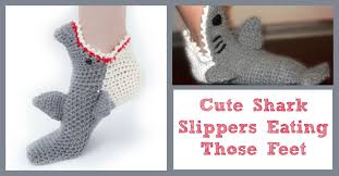 Want to work the squishiest pair of crochet slippers? Cute Shark Slippers Eating Those Feet Our Wabisabi Life