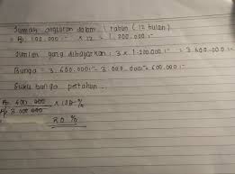Tentukan keseluruhan nominal yang harus Pak Candra Meminjam Uang Di Bank Sebesar Masnurul