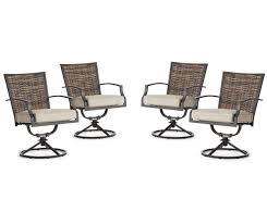 Real Living Ridgewood Cushioned Swivel Rocker Dining Chairs 4 Pack Big Lots Outdoor Dining Chairs Swivel Dining Chairs Wicker Dining Chairs