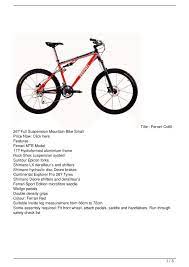 Check spelling or type a new query. Calameo Ferrari Cx60 26 8243 Full Suspension Mountain Bike Small Sale