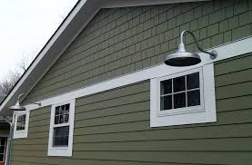 The simple shade combined with the curved arm create a piece that will blend with a variety of exterior. Vintage Style Barn Lights Bring Age Old Character To New Home Inspiration Barn Light Electric