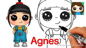 For example, you can draw a beard or a woman's hairstyle. How To Draw Agnes Easy Despicable Me Youtube