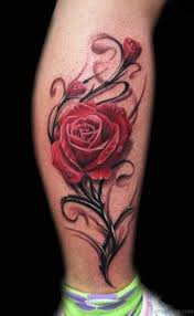 Sailors selected the rose tattoo for an honorary intent, as its willowy build becoming linked to femininity, to symbolize, their mother, their wife, or their girlfriend. 36 Fancy Rose Tattoos On Leg