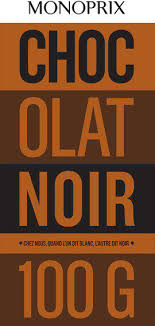 Chocolat Noir Monoprix 100 G