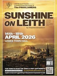 Just under 8 weeks to go until our production of Sunshine on Leith opens  and tickets are available now! This production is kindly sponsored by DB  Green LTD. 🎭 Sunshine on Leith