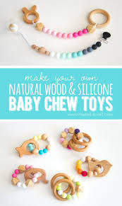 How To Make Natural Wood Silicone Baby Chew Toys Baby Toys Diy Baby Teething Toys Baby Chew Toys